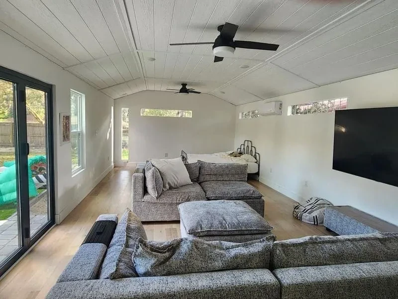 Interior of a Stellar finished out shed.