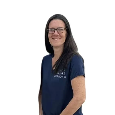 Smiling sales rep for Coastal Sheds