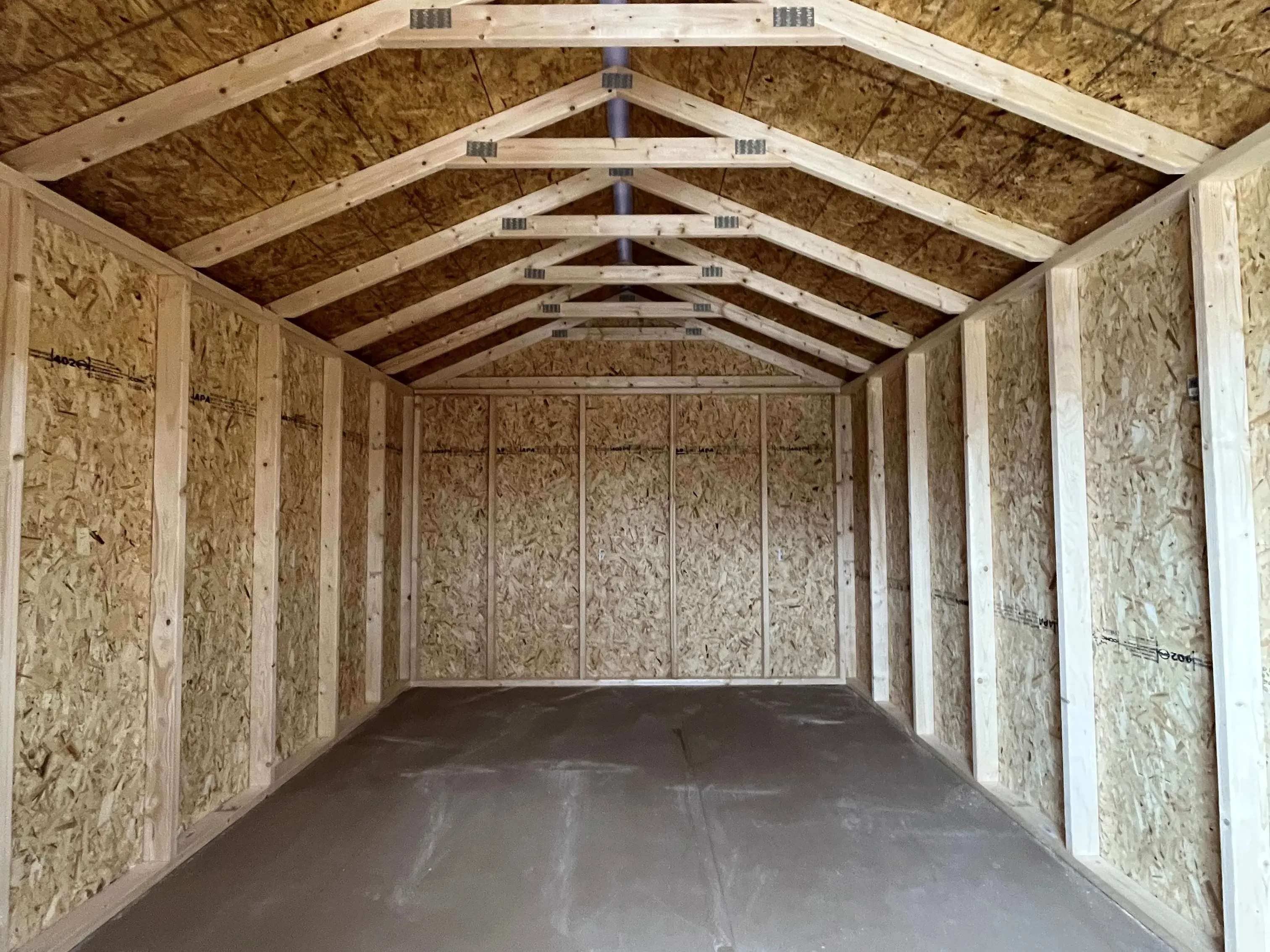 Inside view of a garden shed economy