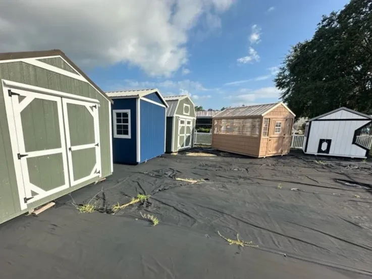Sheds on display at Interlachen Ace Hardware