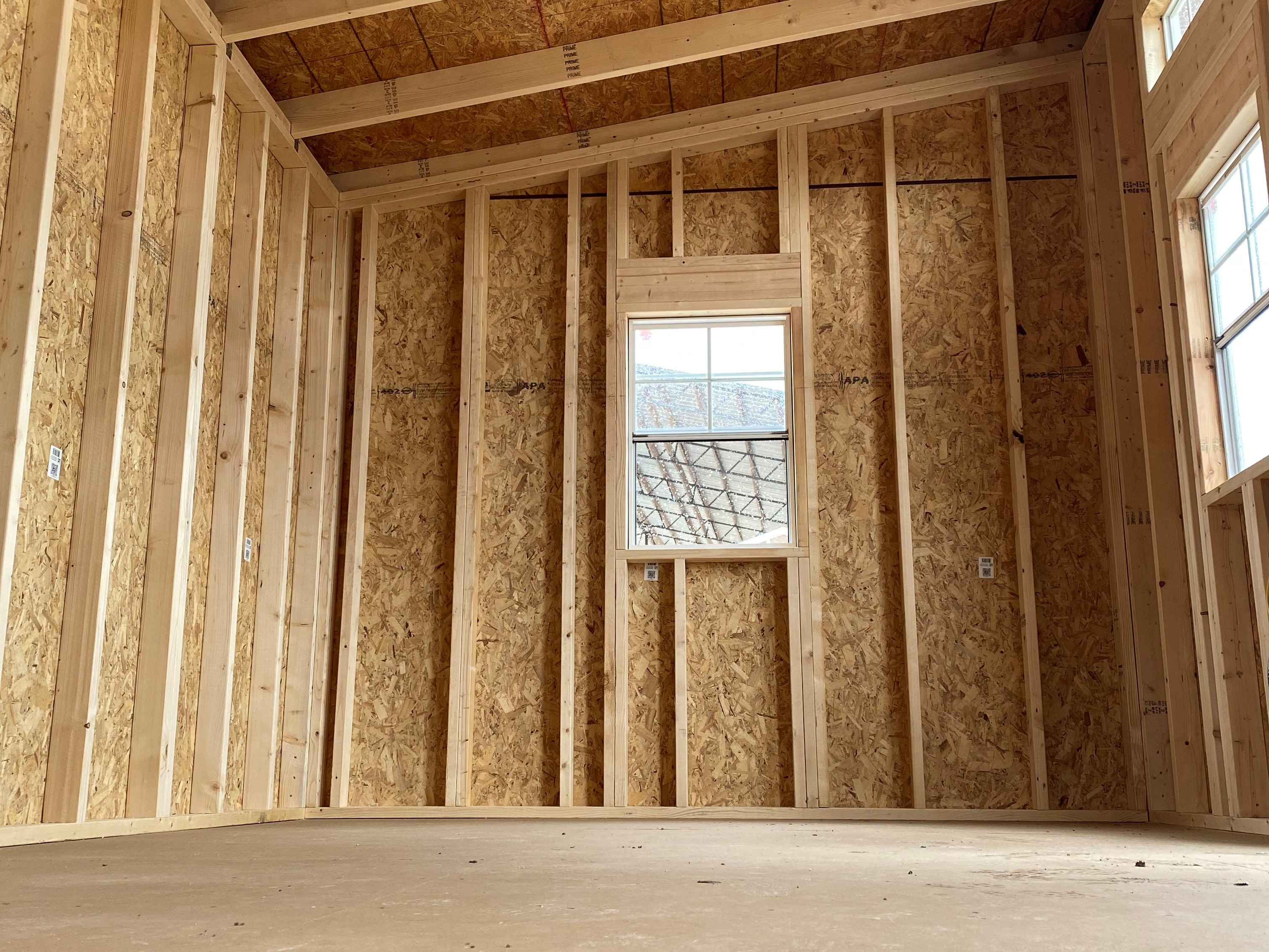 Interior view of a 10x12 urban with windows