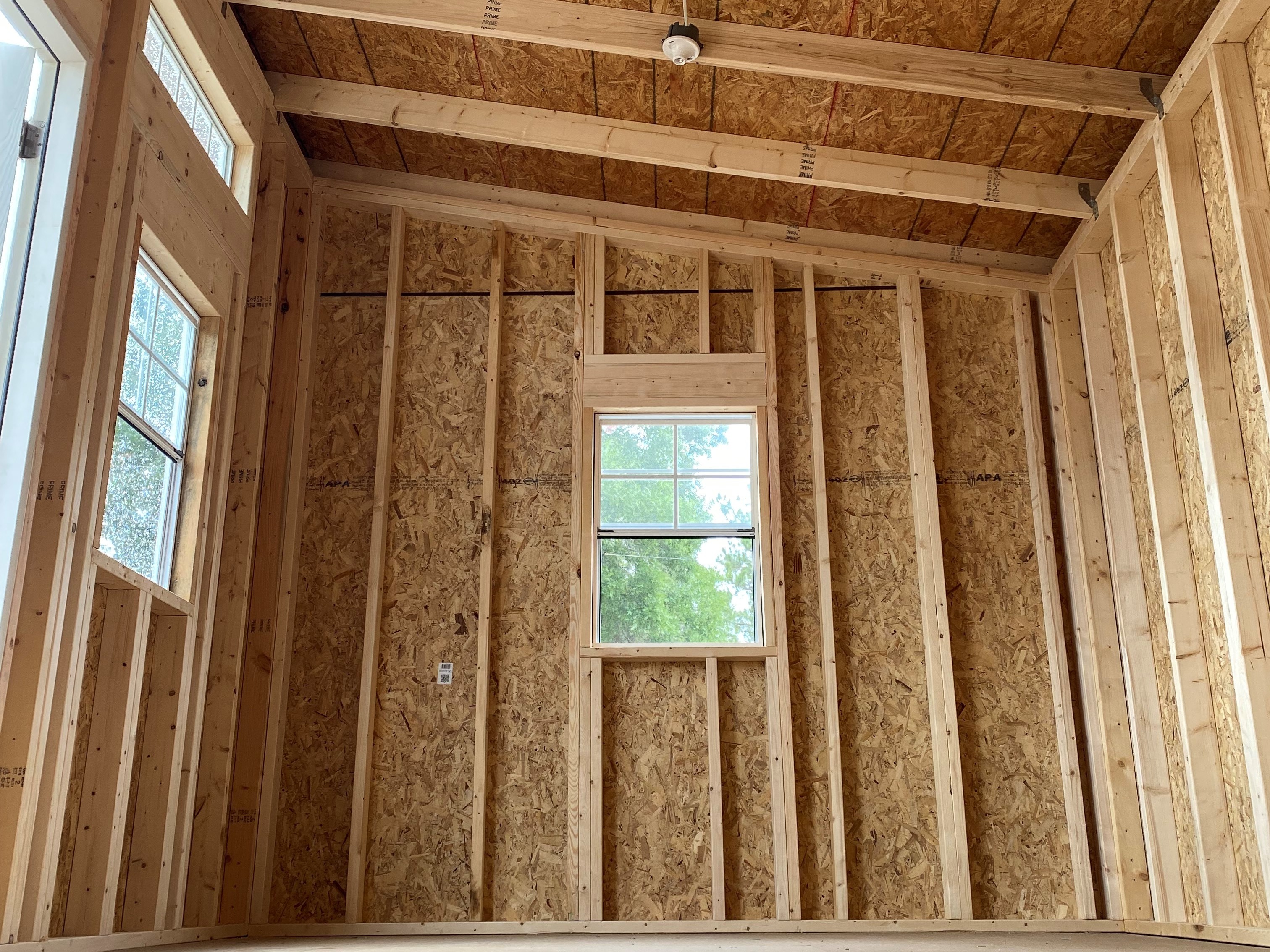 Interior view of a 10x12 urban with windows