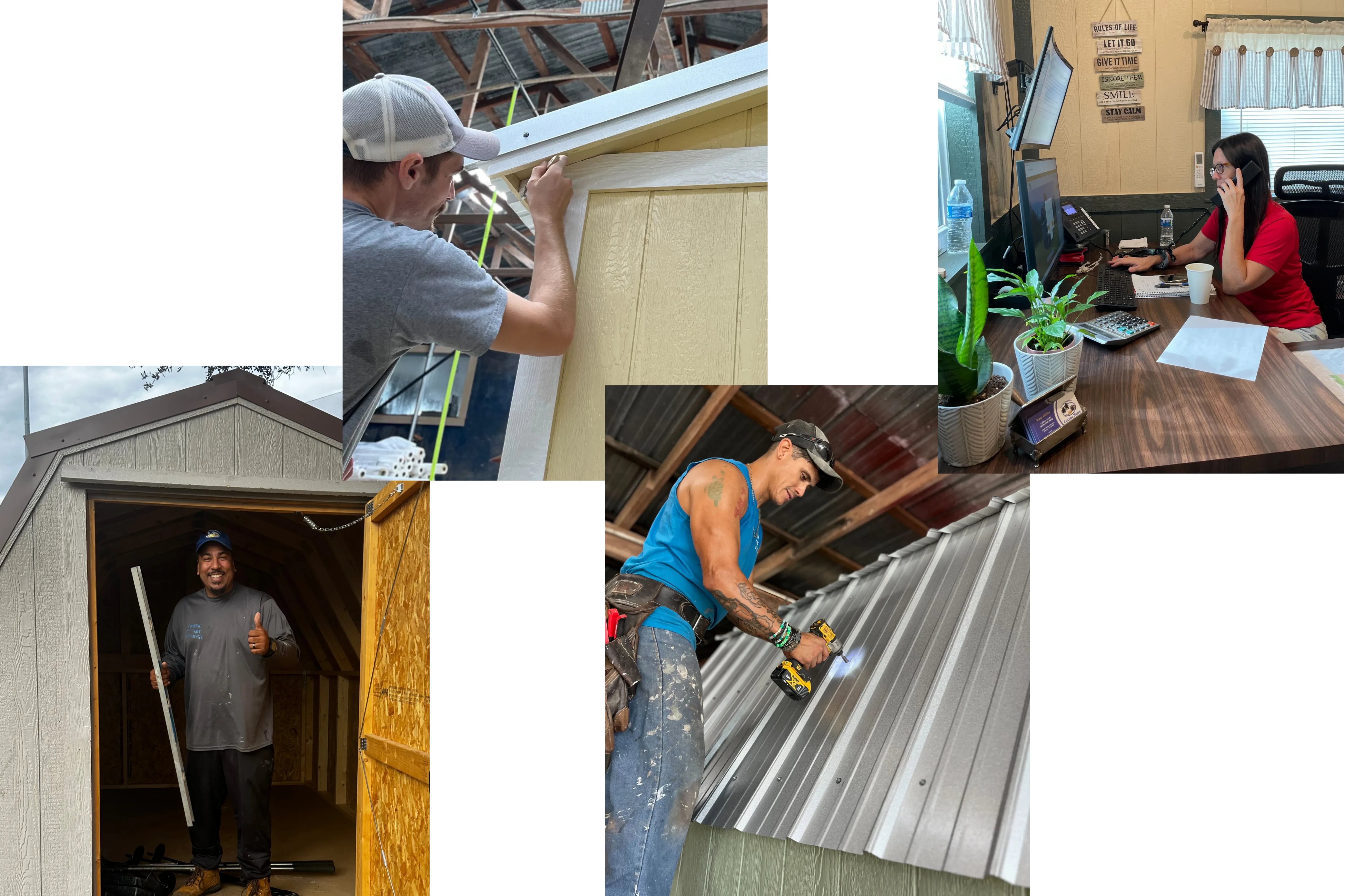 collage of pictures of employees at work