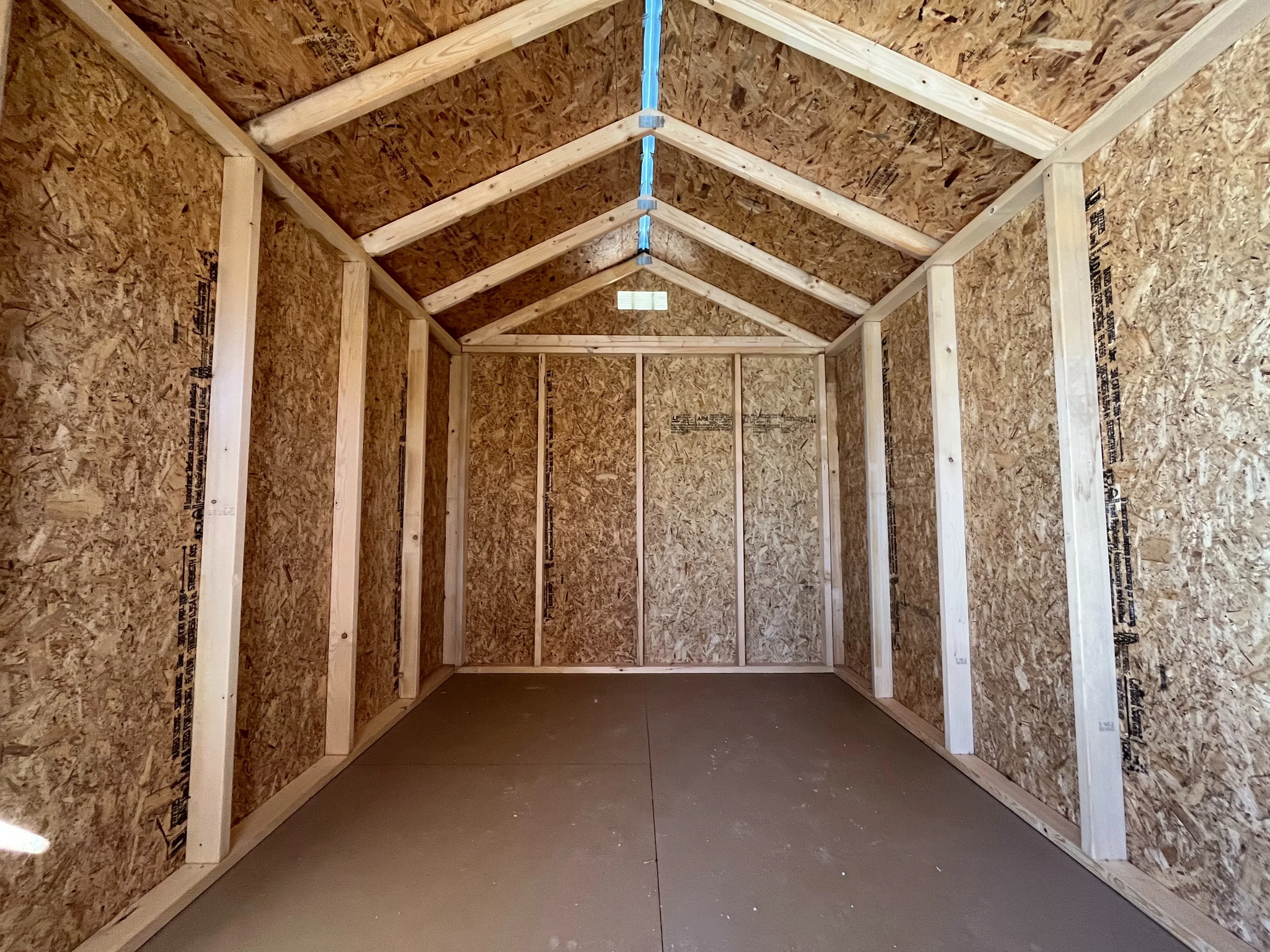 Interior photo of an 8x12 Garden Shed Economy