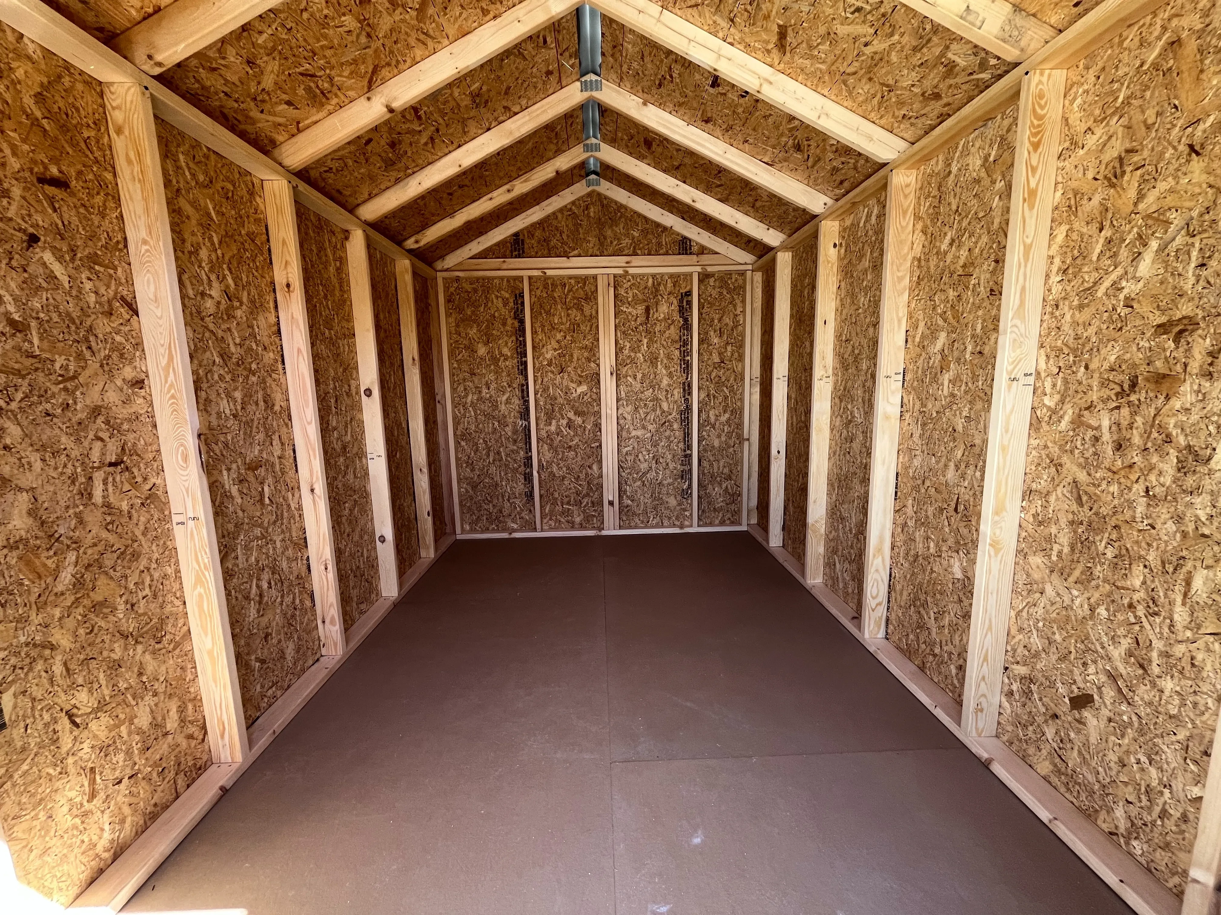 Interior photo of an 8x12 Garden Shed Economy