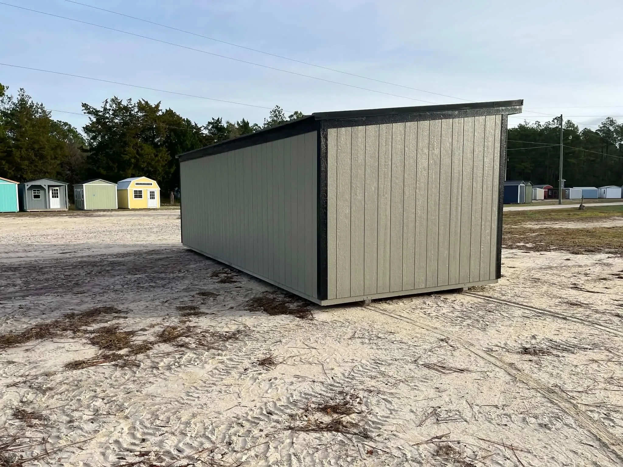 Exterior rear view of a clay 10x24 Urban