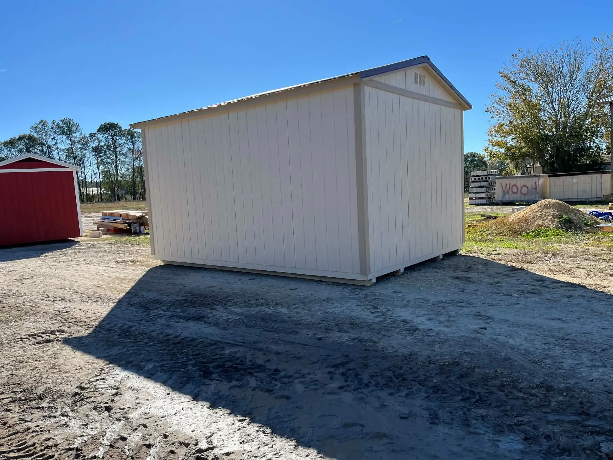 Exterior rear of a 12x20workshop