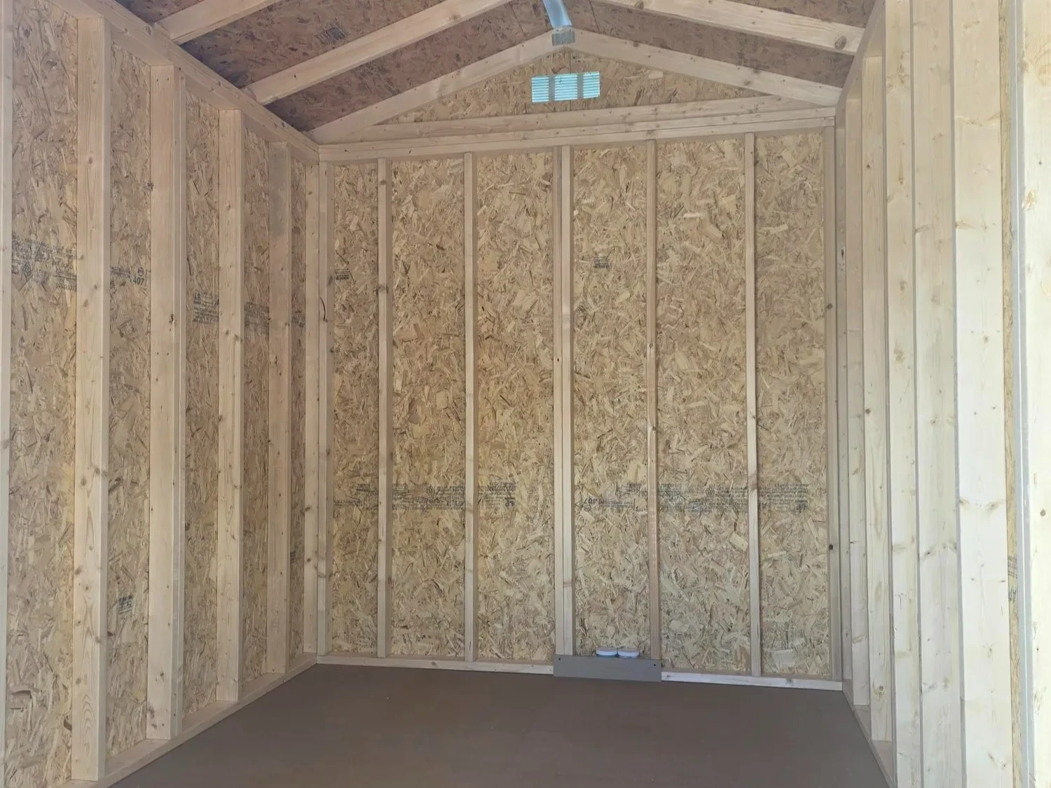 Interior photo 8x12 Garden Shed