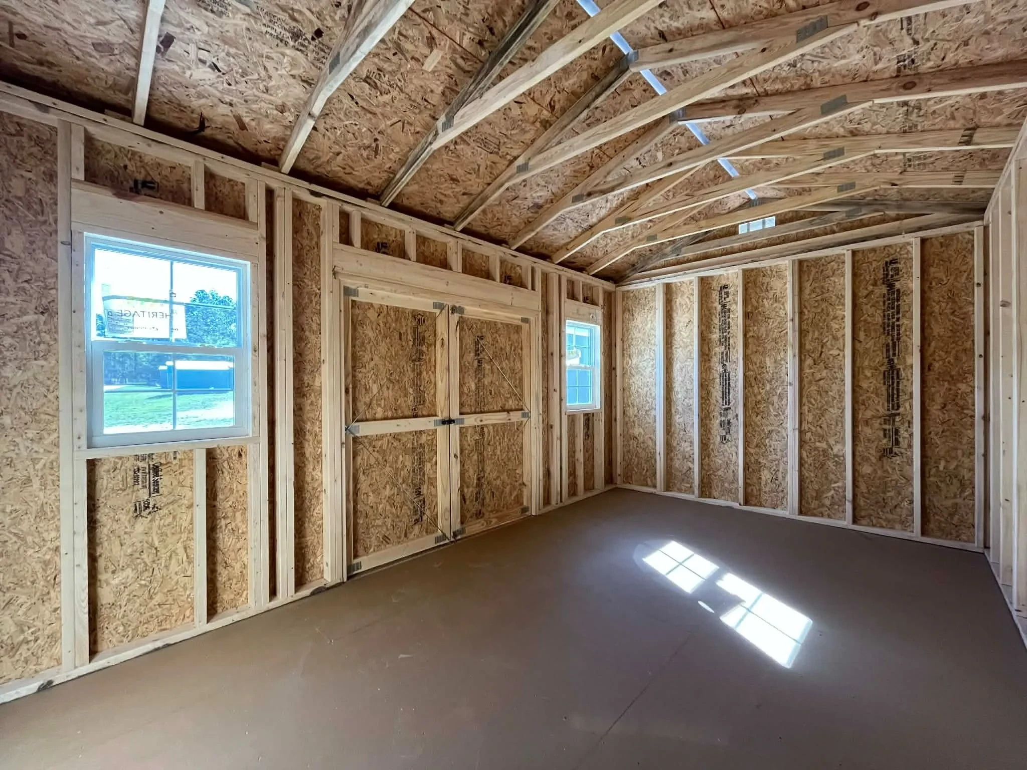 Interior photo 10x16 Side Garden Shed