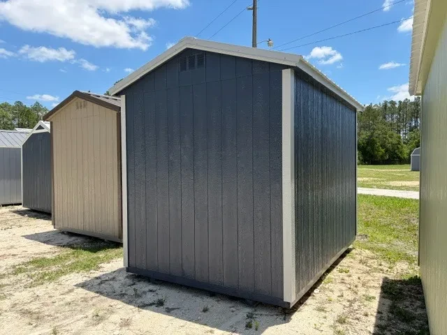 Exterior left rear of an 8x12 garden shed