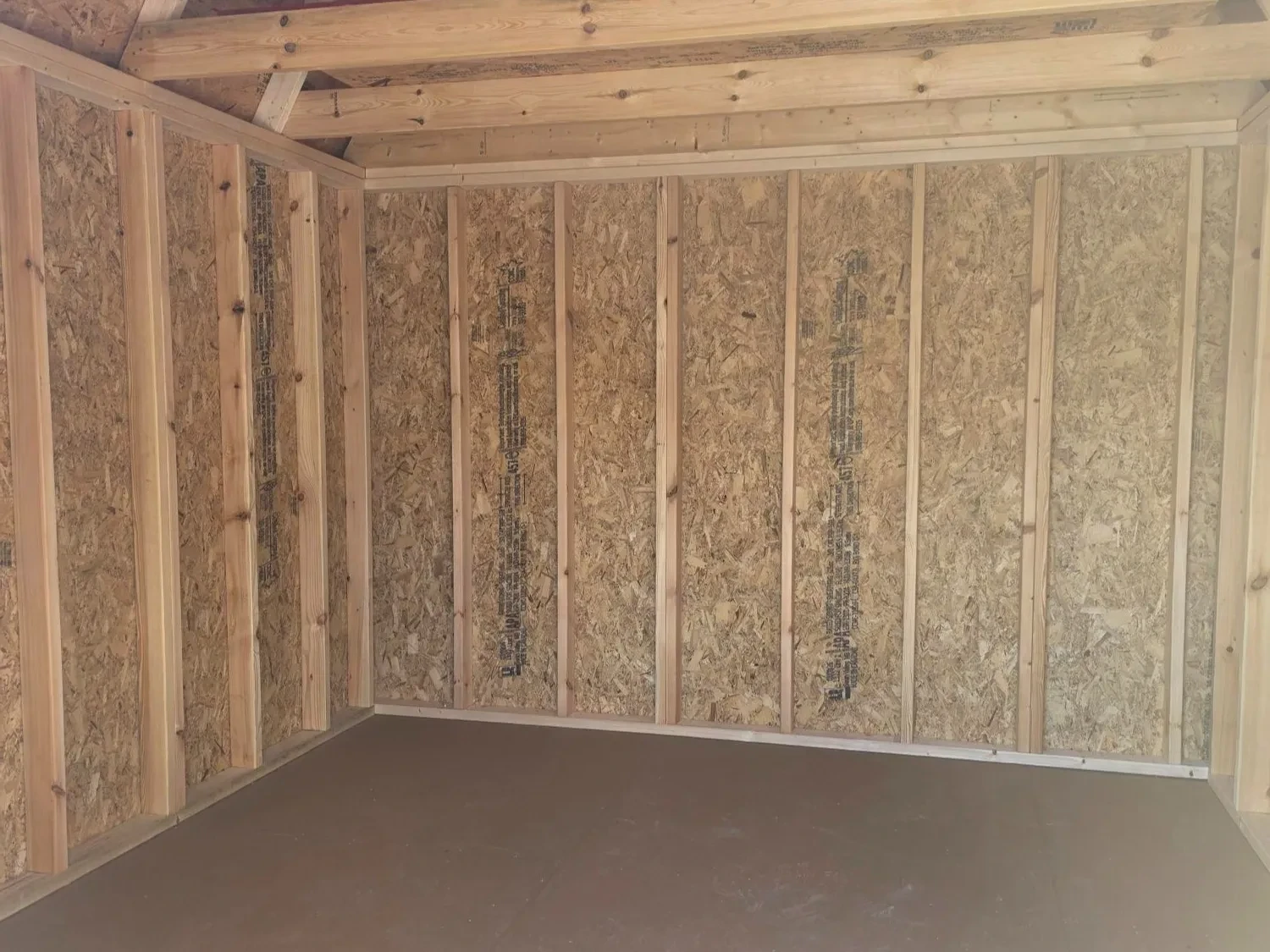 Interior Photo 10x12 Lofted Barn