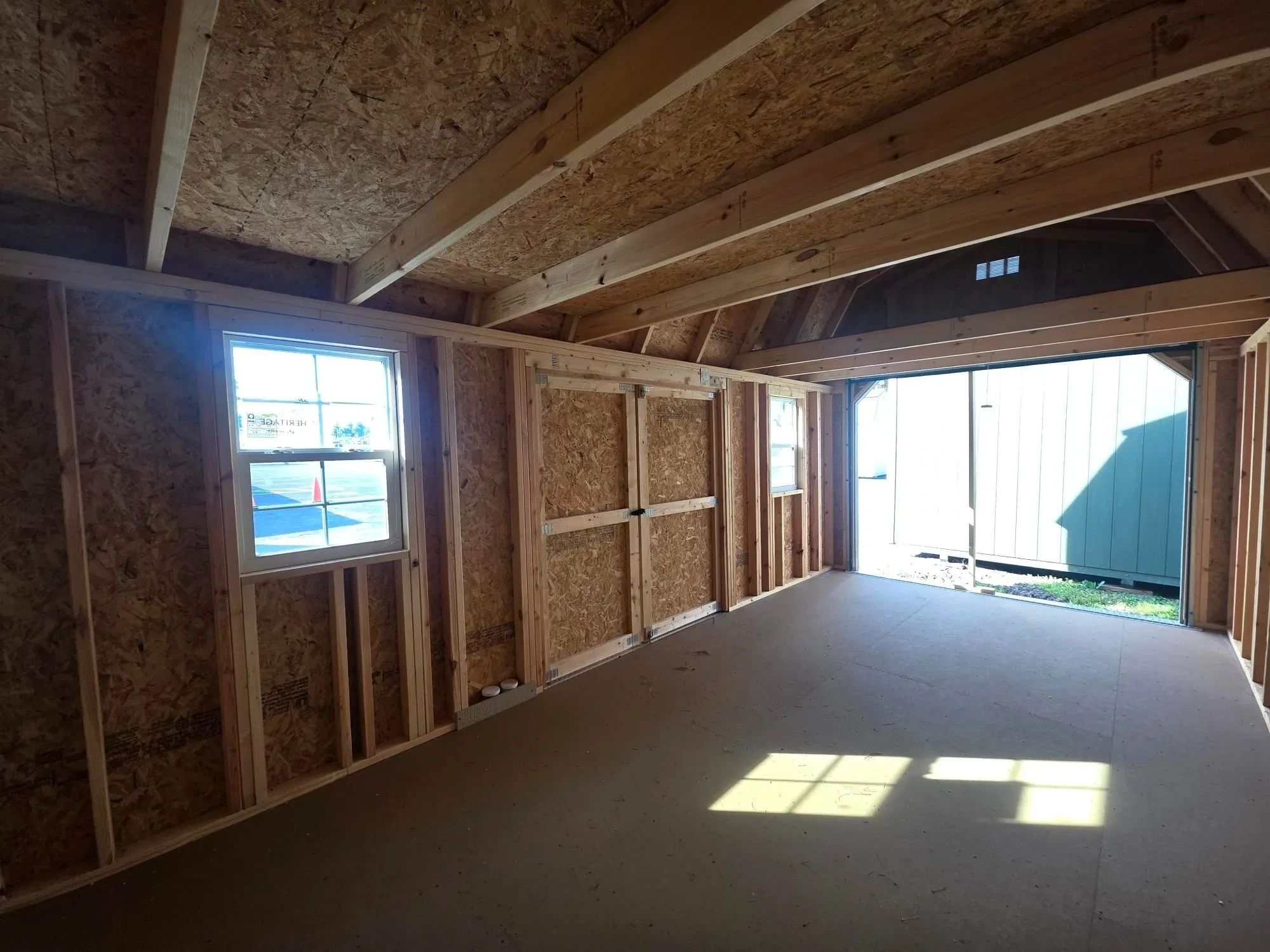 Interior 2 10x20 Lofted Barn Workshop