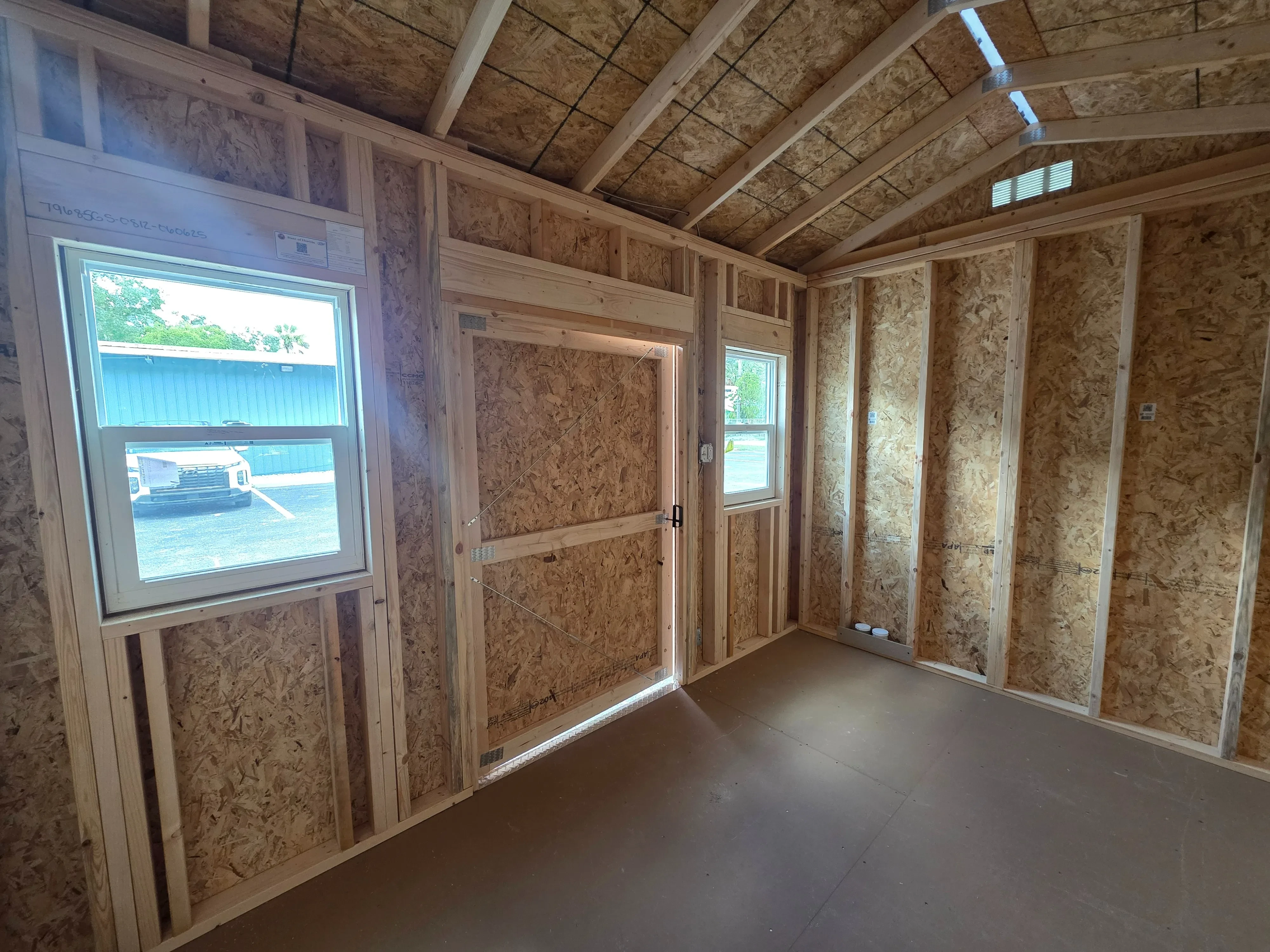 Interior 8x12 Side Garden Shed